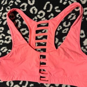 New without tags, Victoria, secret pink large keyhole, sport bra in Coral